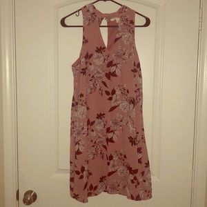 Pink & Maroon floral Sun dress - worn once